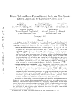 Robust Shift-and-Invert Preconditioning: Faster and More Sample
  Efficient Algorithms for Eigenvector Computation