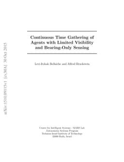 Continuous Time Gathering of Agents with Limited Visibility and
  Bearing-Only Sensing