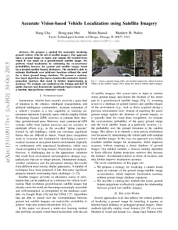 Accurate Vision-based Vehicle Localization using Satellite Imagery