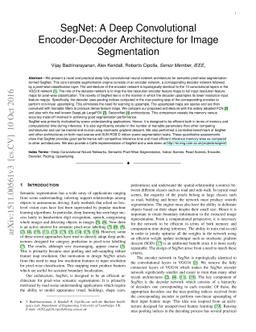 SegNet: A Deep Convolutional Encoder-Decoder Architecture for Image
  Segmentation