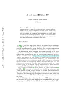 A web-based IDE for IDP
