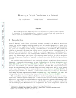 Detecting a Path of Correlations in a Network