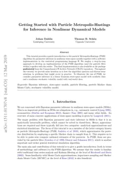 Getting Started with Particle Metropolis-Hastings for Inference in
  Nonlinear Dynamical Models