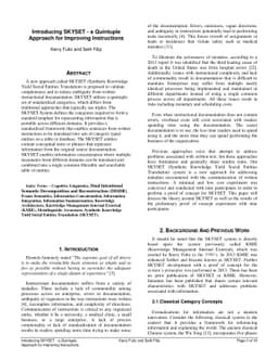 Introducing SKYSET - a Quintuple Approach for Improving Instructions