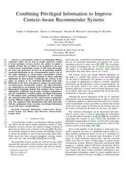 Combining Privileged Information to Improve Context-Aware Recommender
  Systems