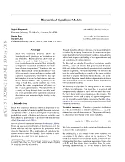 Hierarchical Variational Models