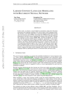 Larger-Context Language Modelling