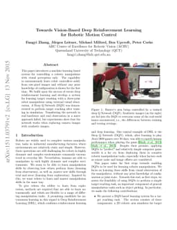 Towards Vision-Based Deep Reinforcement Learning for Robotic Motion
  Control