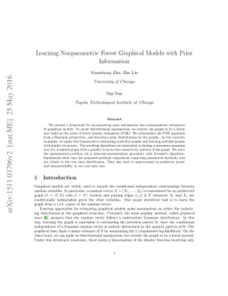 Learning Nonparametric Forest Graphical Models with Prior Information