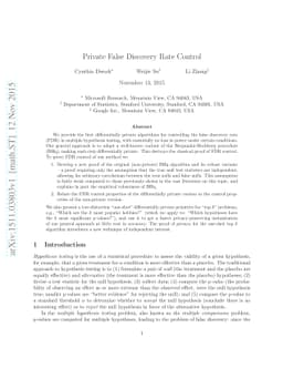 Private False Discovery Rate Control
