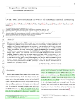 UA-DETRAC: A New Benchmark and Protocol for Multi-Object Detection and
  Tracking