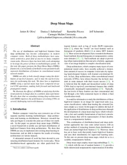 Deep Mean Maps