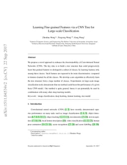 Learning Fine-grained Features via a CNN Tree for Large-scale
  Classification