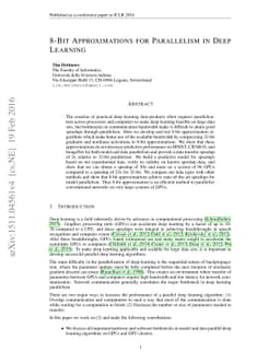 8-Bit Approximations for Parallelism in Deep Learning