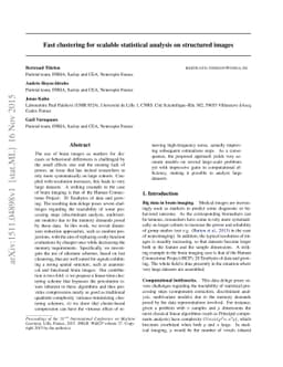 Fast clustering for scalable statistical analysis on structured images