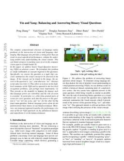 Yin and Yang: Balancing and Answering Binary Visual Questions