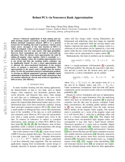 Robust PCA via Nonconvex Rank Approximation