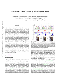 Structural-RNN: Deep Learning on Spatio-Temporal Graphs