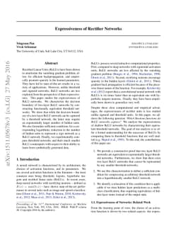 Expressiveness of Rectifier Networks