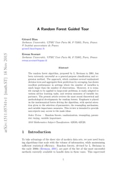 A Random Forest Guided Tour