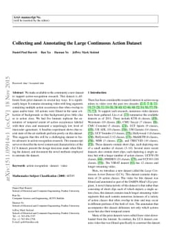 Collecting and Annotating the Large Continuous Action Dataset