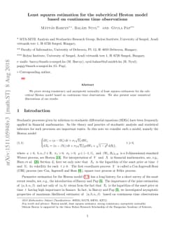 Least squares estimation for the subcritical Heston model based on
  continuous time observations