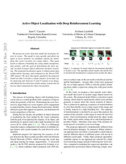 Active Object Localization with Deep Reinforcement Learning