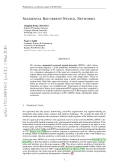Segmental Recurrent Neural Networks
