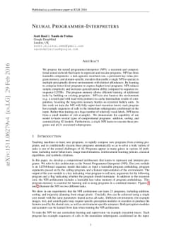 Neural Programmer-Interpreters