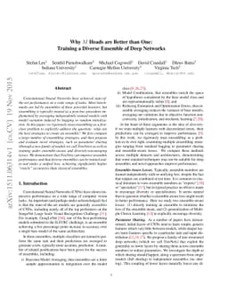 Why M Heads are Better than One: Training a Diverse Ensemble of Deep
  Networks