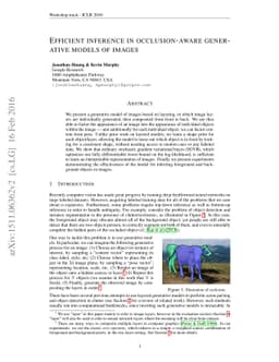 Efficient inference in occlusion-aware generative models of images