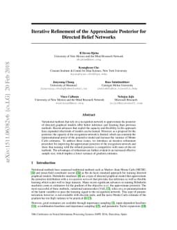 Iterative Refinement of the Approximate Posterior for Directed Belief
  Networks