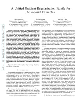 A Unified Gradient Regularization Family for Adversarial Examples