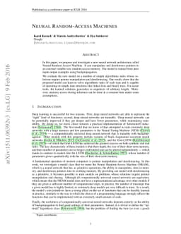 Neural Random-Access Machines