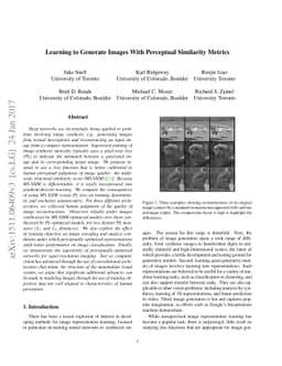 Learning to Generate Images with Perceptual Similarity Metrics