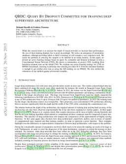 QBDC: Query by dropout committee for training deep supervised
  architecture