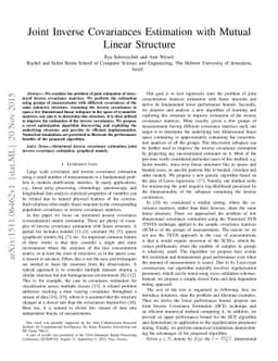 Joint Inverse Covariances Estimation with Mutual Linear Structure