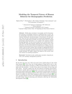 Modeling the Temporal Nature of Human Behavior for Demographics
  Prediction