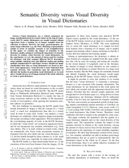 Semantic Diversity versus Visual Diversity in Visual Dictionaries
