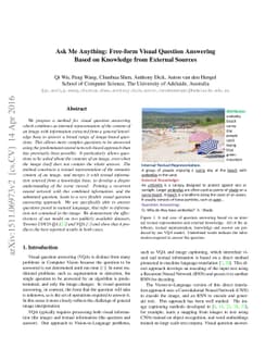 Ask Me Anything: Free-form Visual Question Answering Based on Knowledge
  from External Sources