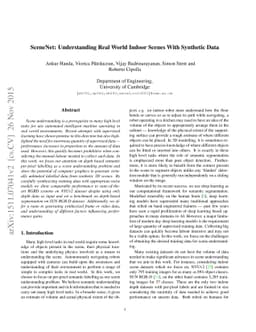 SceneNet: Understanding Real World Indoor Scenes With Synthetic Data