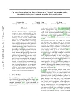 On the Generalization Error Bounds of Neural Networks under
  Diversity-Inducing Mutual Angular Regularization