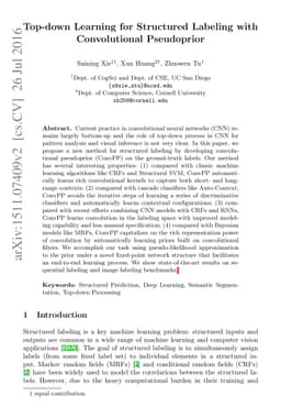 Top-Down Learning for Structured Labeling with Convolutional Pseudoprior