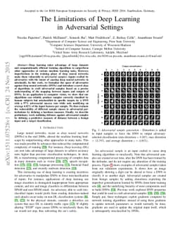 The Limitations of Deep Learning in Adversarial Settings