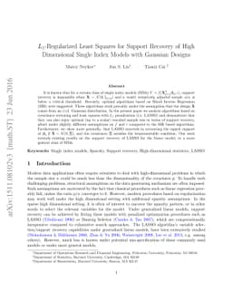 L1-Regularized Least Squares for Support Recovery of High Dimensional
  Single Index Models with Gaussian Designs