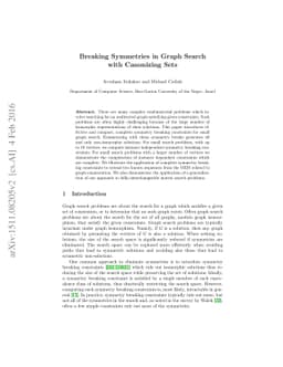 Breaking Symmetries in Graph Search with Canonizing Sets
