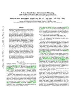 A Deep Architecture for Semantic Matching with Multiple Positional
  Sentence Representations
