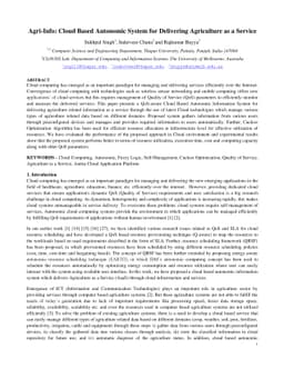 Agri-Info: Cloud Based Autonomic System for Delivering Agriculture as a
  Service