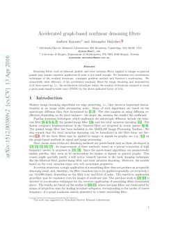 Accelerated graph-based nonlinear denoising filters