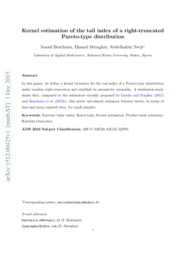 Kernel estimation of the tail index of a right-truncated Pareto-type
  distribution